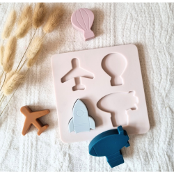 Siliconen Puzzel figuurtjes - Vliegtuig