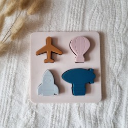 Siliconen Puzzel figuurtjes - Vliegtuig