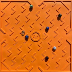Knikker spel plank oranje