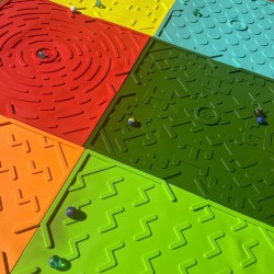Knikker spel plank geel  25 x 35