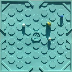 Knikker Spel Plank turquoise