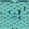 Knikker Spel Plank turquoise