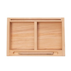 Montessori 2-delige zandbak met flashcardhouder