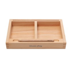 Montessori 2-delige zandbak met flashcardhouder
