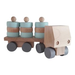 Houten vrachtwagen mintgroen